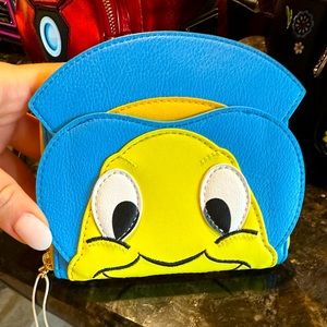 DISNEY Jiminy Cricket Pinocchio Wallet LOUNGEFLY NWT ✨